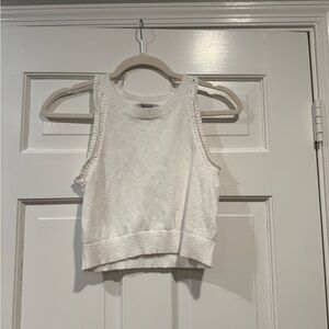 Madewell white sweat tank top